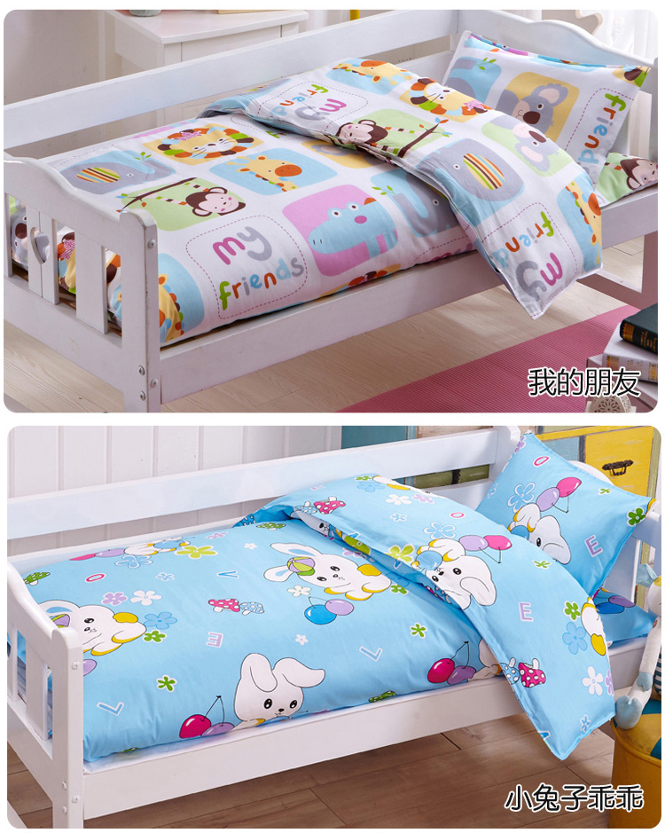 Mẫu giáo chăn ba bộ cotton trẻ em của đặc biệt nap giường core sáu bộ của em bé vào giường