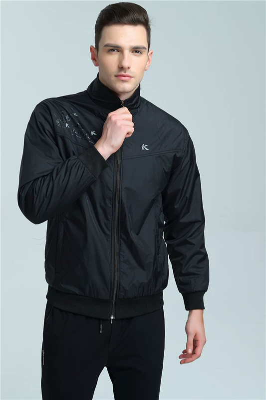 Mùa xuân phần mỏng áo khoác thể thao nam áo khoác polyester thể thao thoáng khí áo giản dị windproof mặc của nam giới single