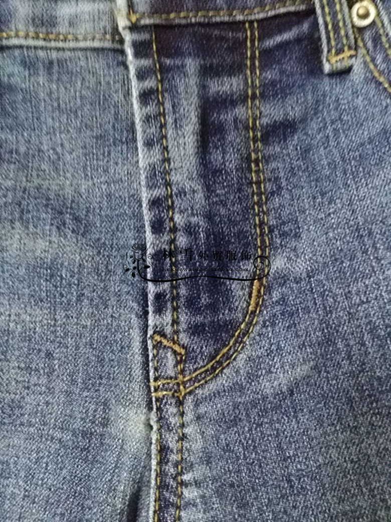 Mỹ đơn giản phụ nữ mùa xuân và mùa hè eo cao bạn trai chân gió 200 kg cotton cỡ lớn Quần jean mỏng cổ điển - Cộng với kích thước quần áo áo ống
