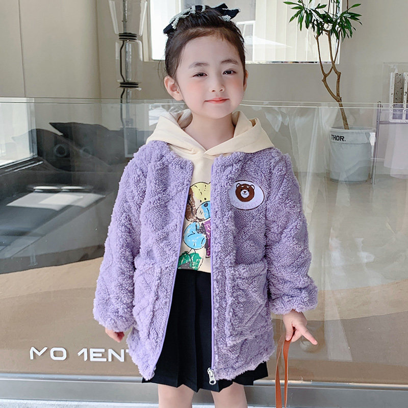Girl's Down Costume Long-sleeved Autumn Winter Children's Cute Fashion Defense and Filth Plus Shirt