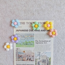 Colorful little flower thumbtack diy cute creative cartoon handmade fruit felt photo wall photo pin ins style