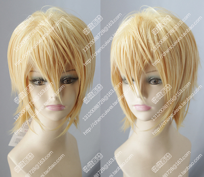 taobao agent Cosplay wig unawakened prajna onmyoji golden face turned upturned short hair universal juvenile hair