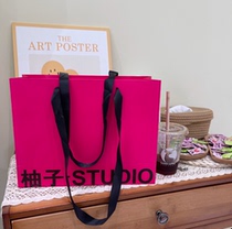 Clothing Store Handbag Printed Logo Online Red Gift Bag Set for childrens clothing and mens clothing shop for paper bags