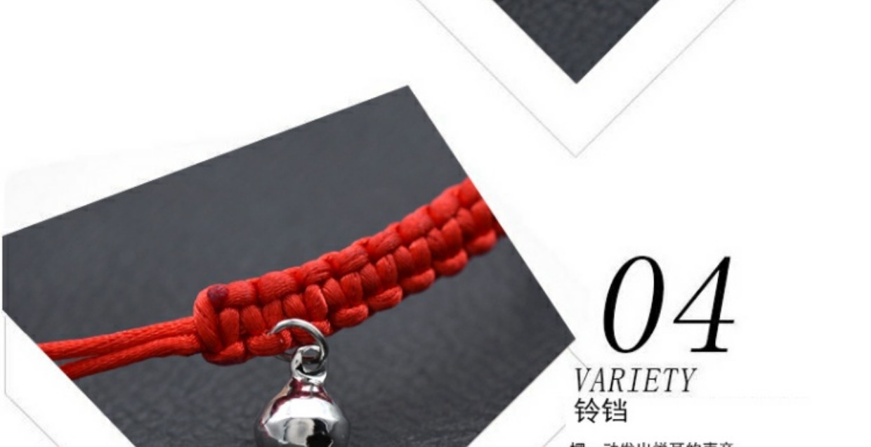 Bạc cạnh kho báu chuông đỏ dây đeo mắt cá chân nữ thời trang Hàn Quốc đôi chân retro dây nam chân nhẫn sinh viên Hàn Quốc năm nay vòng chân titin ko gỉ