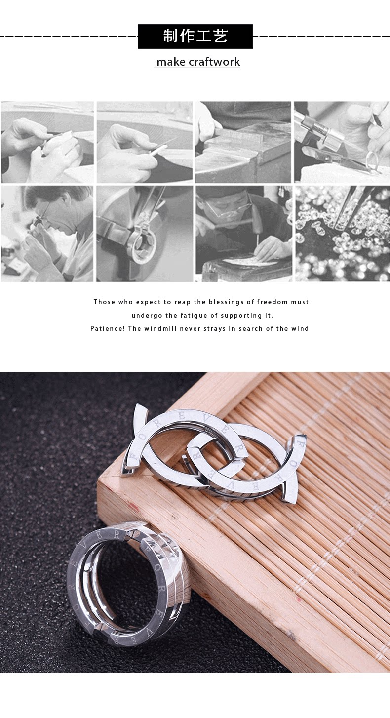 Bague homme en Acier au titane - Ref 3088549 Image 9