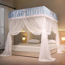 Warm in winter and cool in summer three-door palace mosquito net for home bedroom 2023 new thickened encryption floor bracket free of installation