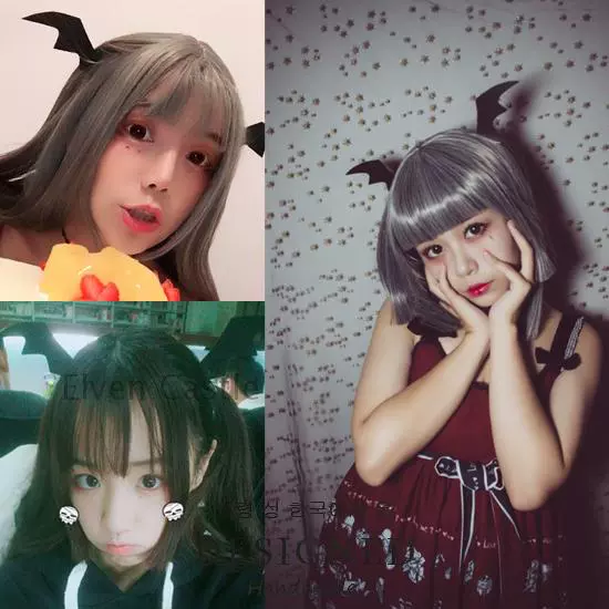 Halloween Nhật Bản cô gái mềm mại cô gái loli đen nhỏ ma cà rồng ma cà rồng cánh phụ kiện tóc dây buộc tóc hot nhất hiện nay