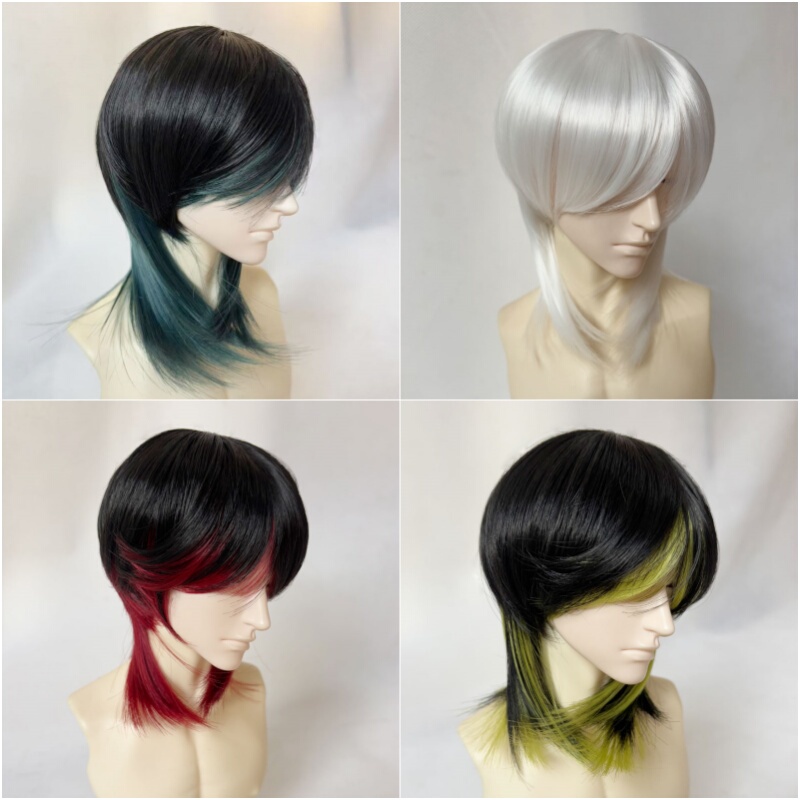 Yale Bjd Wig High-Temperature Silk Wolf Tail Hair Blank Can Be Hand-Modified Small 3/4 Wig Hair Blank