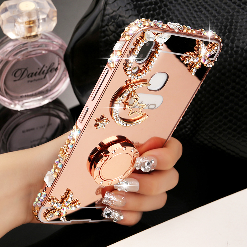 华为畅享8plus手机壳镶钻p20金属边框7c外壳