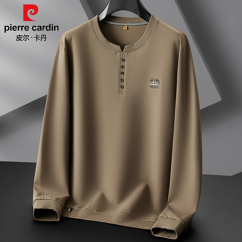 Pierre Cardin Plus-Size Sweatshirt for Men, Autumn, Loose Fit, Casual, Round Neck, Long-Sleeved T-Shirt, Base Layer Shirt Pierre Cardin Plus-Size Sweatshirt for Men, Autumn, Loose Fit, Casual, Round Neck, Long-Sleeved T-Shirt, Base Layer Shirt