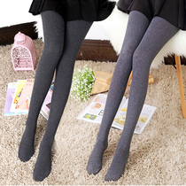 Tide speed autumn and winter pantyhose base socks thin mid-thick section spring and autumn one-piece socks womens cotton black with feet and legs socks