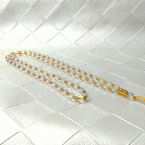 Player hanging beads jade pendant rope glass bead chain hand woven Crystal lanyard obsidian hanging chain