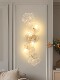 Bedside Wall Lamp, Light Luxury Bedroom Lamp, French-Style Living Room Background Wall Atmosphere Lamp, Creative Room Master Bedroom Wall-Mounted Lamp, Flower Design