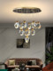 Luxury Restaurant Chandelier, Post-Modern Minimalist Personalized Living Room Lamp, Light Luxury Crystal Chandelier, Bar Restaurant Creative Lighting Fixtures