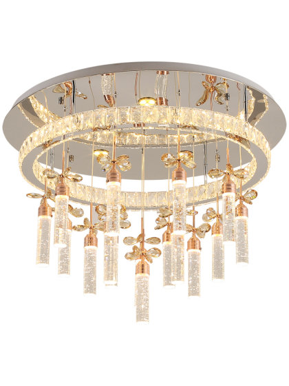 Light Luxury Bubble Crystal Living Room Chandelier, Modern and Simple, Master Bedroom Dining Room Lighting, Room Lamp, New Style, Elegant and Romantic
