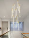Staircase Chandelier Modern Minimalist Dining Room Lamp Creative Personality Living Room Duplex Rotating Villa Staircase Crystal Chandelier
