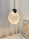 Italian-Style Minimalist Light Luxury Single-Head Pendant Light for Bedroom Bedside, Living Room Background Wall, Partition, Entryway, and Hallway