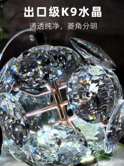Dandelion Small Pendant Light for Bedroom Bedside, Light Luxury Crystal Modern Foyer Pendant Light, Dining Room Bar Counter Lamp, 2025 New Model