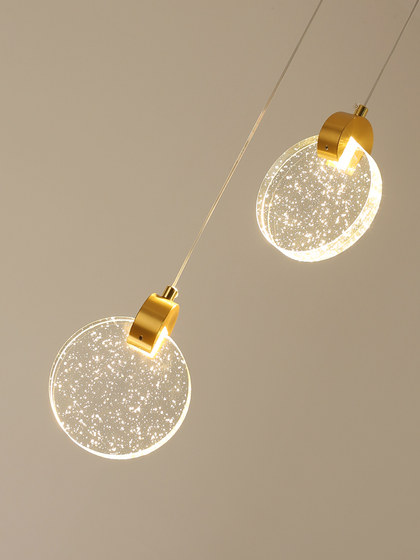 Minimalist Light Luxury Master Bedroom Bedside Chandelier, Trendy Background Wall Crystal Lamp, Long Line Bar Counter Small Chandelier, Modern and Simple