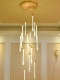 Staircase Chandelier Modern Minimalist Dining Room Lamp Creative Personality Living Room Duplex Rotating Villa Staircase Crystal Chandelier