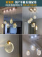 Restaurant Chandelier with Three Heads, Creative Light Luxury Crystal Bar Counter Long Line Lamp, Trendy Minimalist Dining Table Strip Light, Modern Simple