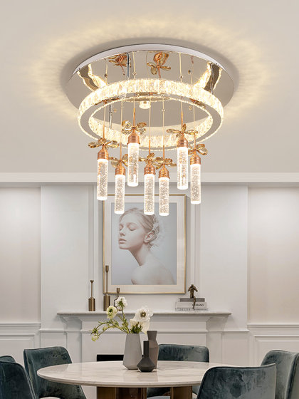 Light Luxury Bubble Crystal Living Room Chandelier, Modern and Simple, Master Bedroom Dining Room Lighting, Room Lamp, New Style, Elegant and Romantic