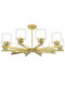 Nordic Living Room Chandelier Modern Minimalist Elegant Led Creative Dining Room Bedroom Lamp Glass Chandelier