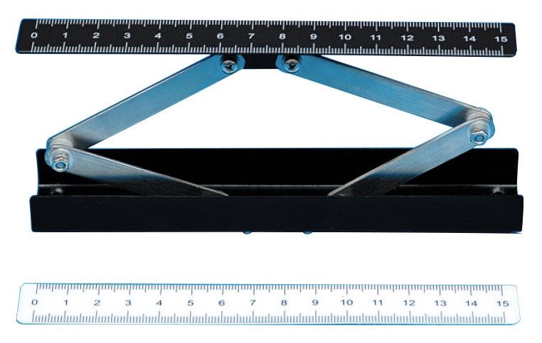 15cm可升降照相比例尺/拍照参照物高度可调节黑白双色金属比例尺