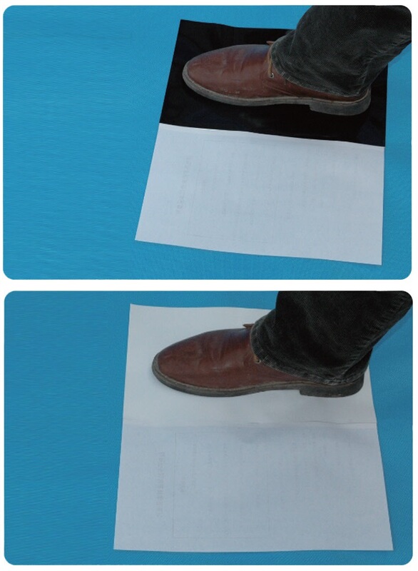 Black and White Self-Adhesive Footprint Sample Collection Sheet, Footprint, Footprint, Shoe Print Sample Extraction Collection Sticker