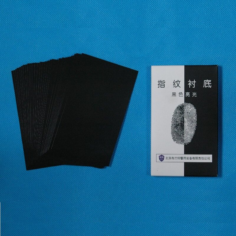 黑色亮光指纹衬底刑侦手印掌纹提取胶带粘贴纸照相观察比对背景卡