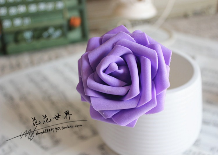 Mô phỏng hoa hồng pe 7 ~ 8cm với que xốp hoa giả đầu 50 hoa cưới hộp kẹo hoạt hình hoa nguyên liệu DIY - Hoa nhân tạo / Cây / Trái cây lan gia hac