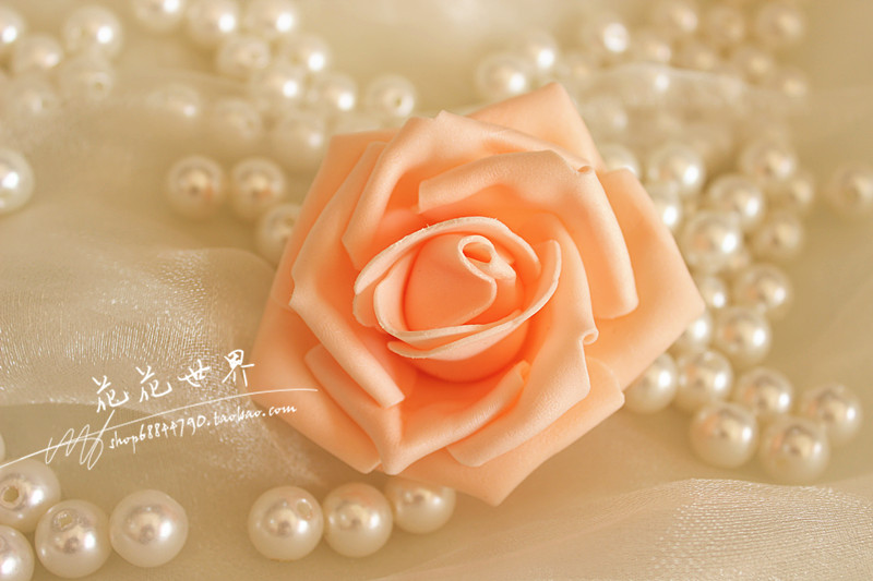 Mô phỏng PE hoa hồng 6 ~ 7cm bọt giả hoa đầu phim hoạt hình bó hoa DIY chất liệu đạo cụ chụp ảnh cưới - Hoa nhân tạo / Cây / Trái cây hoa giả treo tường