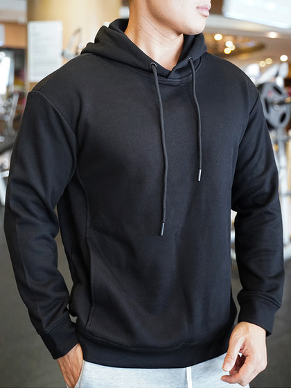 终极支撑春夏新款运动卫衣男长袖休闲宽松连帽套头跑步健身帽衫