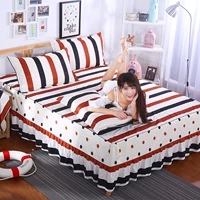 Váy ngủ một mảnh cotton chống trượt 100% cotton 1,5m1,8m trải giường đơn đôi 2x2,2 m trải giường 1,2 	chân váy giường