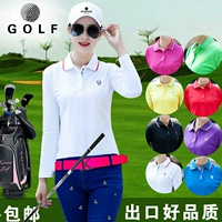 Quần áo golf nữ dài tay áo thun cotton thoáng khí và nhanh khô thoải mái áo phiên bản Hàn Quốc của bộ đồ thể thao Slim áo thể thao nữ