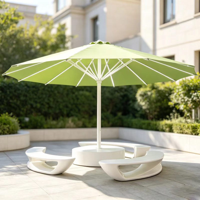 Outdoor Large Parasol Wind-Resistant Starlight Large Umbrella 5.7m Sun Umbrella Engineering Hotel Shop Commercial Courtyard Umbrella