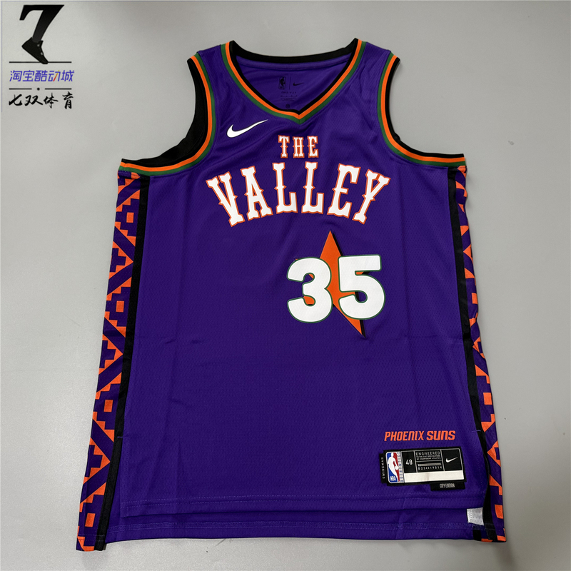 Nike Nba Suns Durant No. 35 Men's Sw Fan Edition Quick-Dry Breathable Jersey Fq4356-507