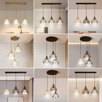 Nordic restaurant chandelier three-head table lamp simple modern single-head dining hall lamp creative personality dining room bar lamp