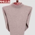 Mùa đông mới lỏng áo len cashmere tinh khiết nam áo len dày nửa cổ trung niên đan ấm áp đan áo len áo len nam Áo len