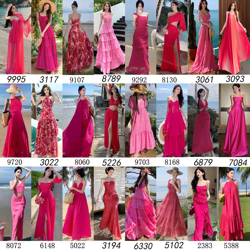 High-End Dragon Fruit Rose Pink Dress for Women, Summer Loose Halter Neck Slimming and Flesh-Covering Beach Dress for Seaside Vacation High-End Dragon Fruit Rose Pink Dress for Women, Summer Loose Halter Neck Slimming and Flesh-Covering Beach Dress for Seaside Vacation