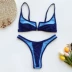 Bộ bikini liền mảnh mới V-support áo tắm sexy Phụ nữ Âu Mỹ giả denim dây đeo bãi biển đồ bơi xẻ tà - Bikinis