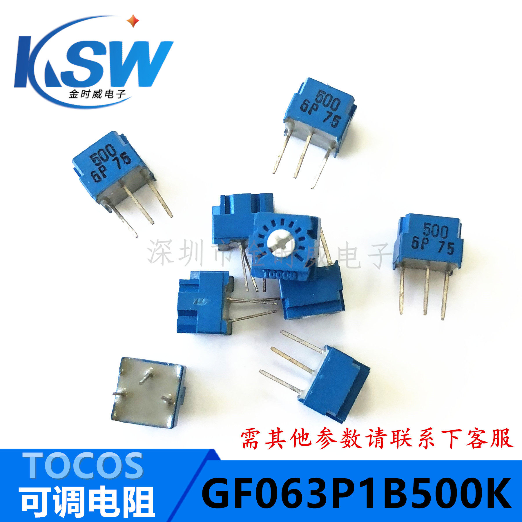 New TOCOS GF063P1B500K Single Circle Precision Adjustable Resistance 50 Europotentiometers