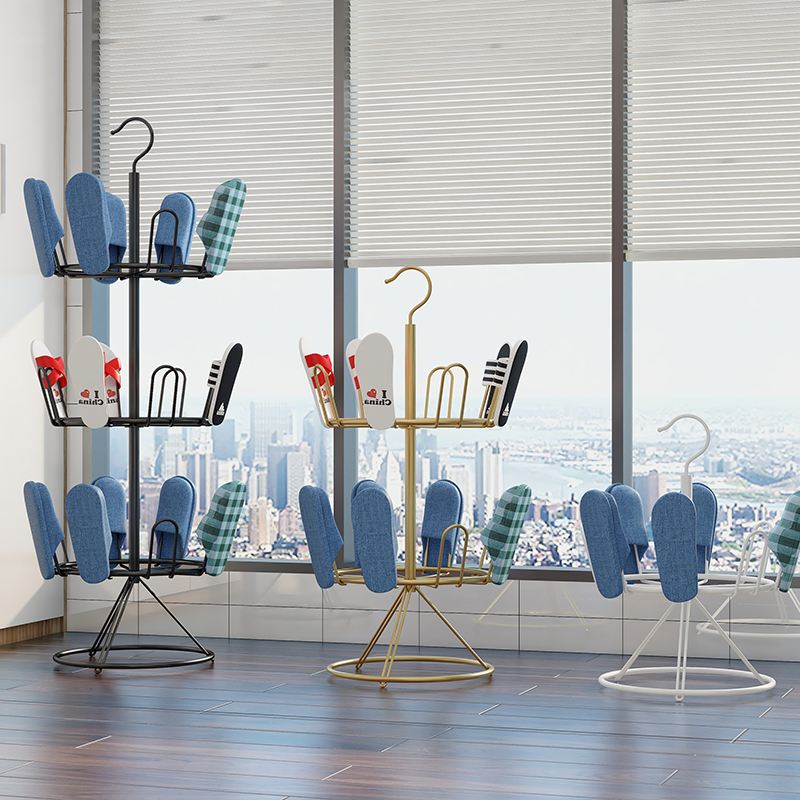 Shoe drying rack outdoor balcony multi-layer household simple slippers rack rotating shoe rack floor drying shoes iron drying rack