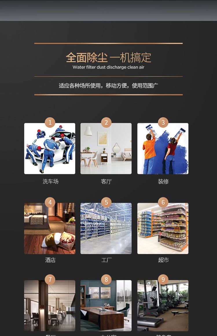 Máy hút bụi gia đình Jienu với siêu mạnh câm công suất cao trang trí thương mại lớn hút bụi công nghiệp - Máy hút bụi máy lau nhà hơi nước karcher