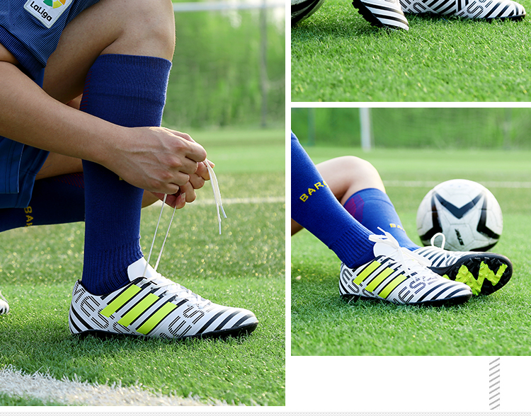 Giày bóng đá C Luo Giày nam bị gãy móng Giày thể thao Messi Giày thể thao nữ TF Giày đế bằng ngắn mũi nhọn Giày bóng đá học sinh giày thể dục