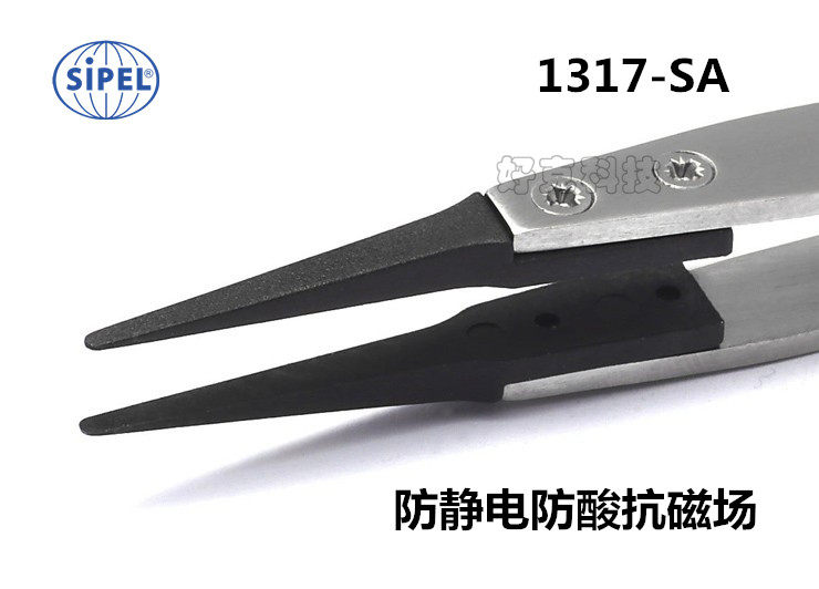 Twezers SIPEL 1317 - SA stainless steel anti - magnetic handle replace tip