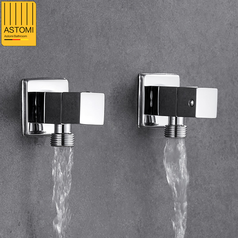 Corner Valve Triangle Valve Full Copper Hot And Cold Water Valve Switch Water Heater Tap Toilet Big Flow Eight Word Valve Home