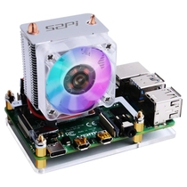 Raspberry Pi 4 generation B ICE tower CPU radiator RGB colorful fan 3B 3B applicable