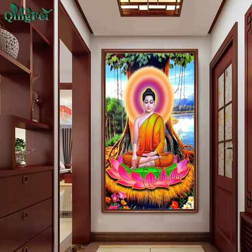 青飞 Точная индокитай Сакьямуни Новая версия креста -штифта в юго -восточном стиле, картина ручной работы ручной работы, нефинансируемые продукты