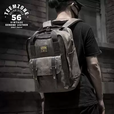 Tingzun backpack men's trend Bag Men's Korean travel bag fashion leisure student schoolbag men's computer bag tide